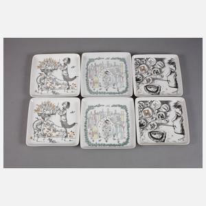 Rosenthal sechs Zierschalen