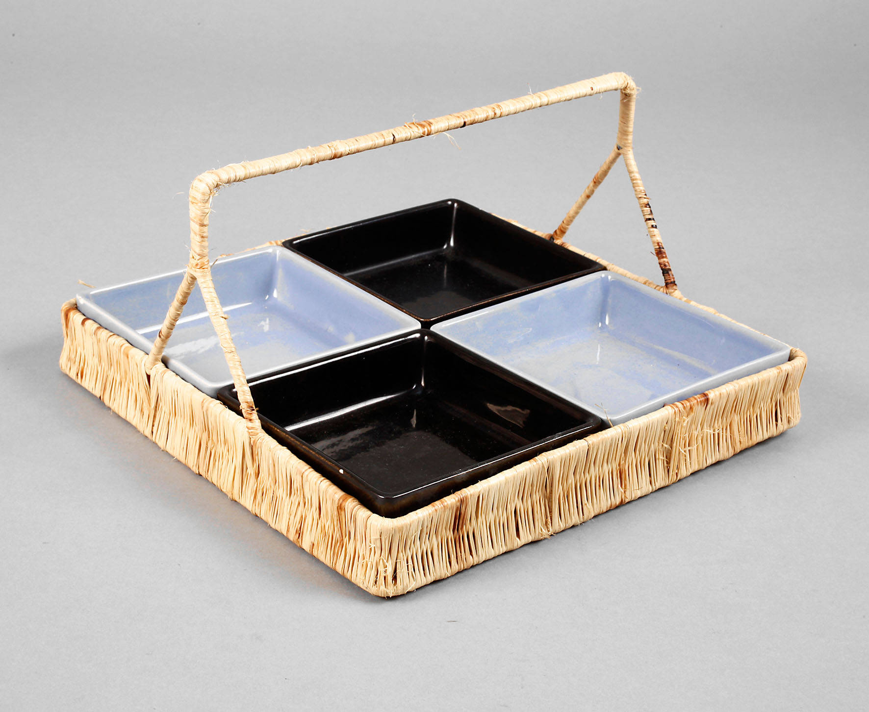 Hedwig Bollhagen Bastkorb mit vier Schalen