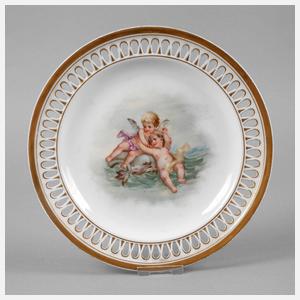 Meissen Durchbruchteller Puttenmotiv