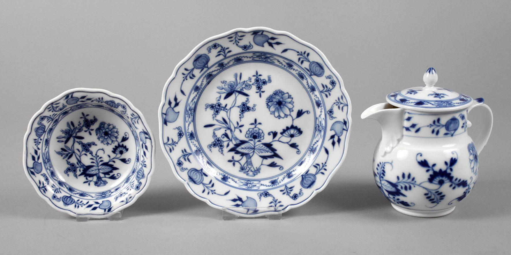 Meissen drei Teile Zwiebelmuster