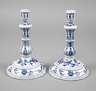 Meissen Paar Kerzenleuchter Zwiebelmuster