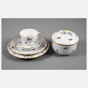 Gedeck und Zuckerdose Streublümchen