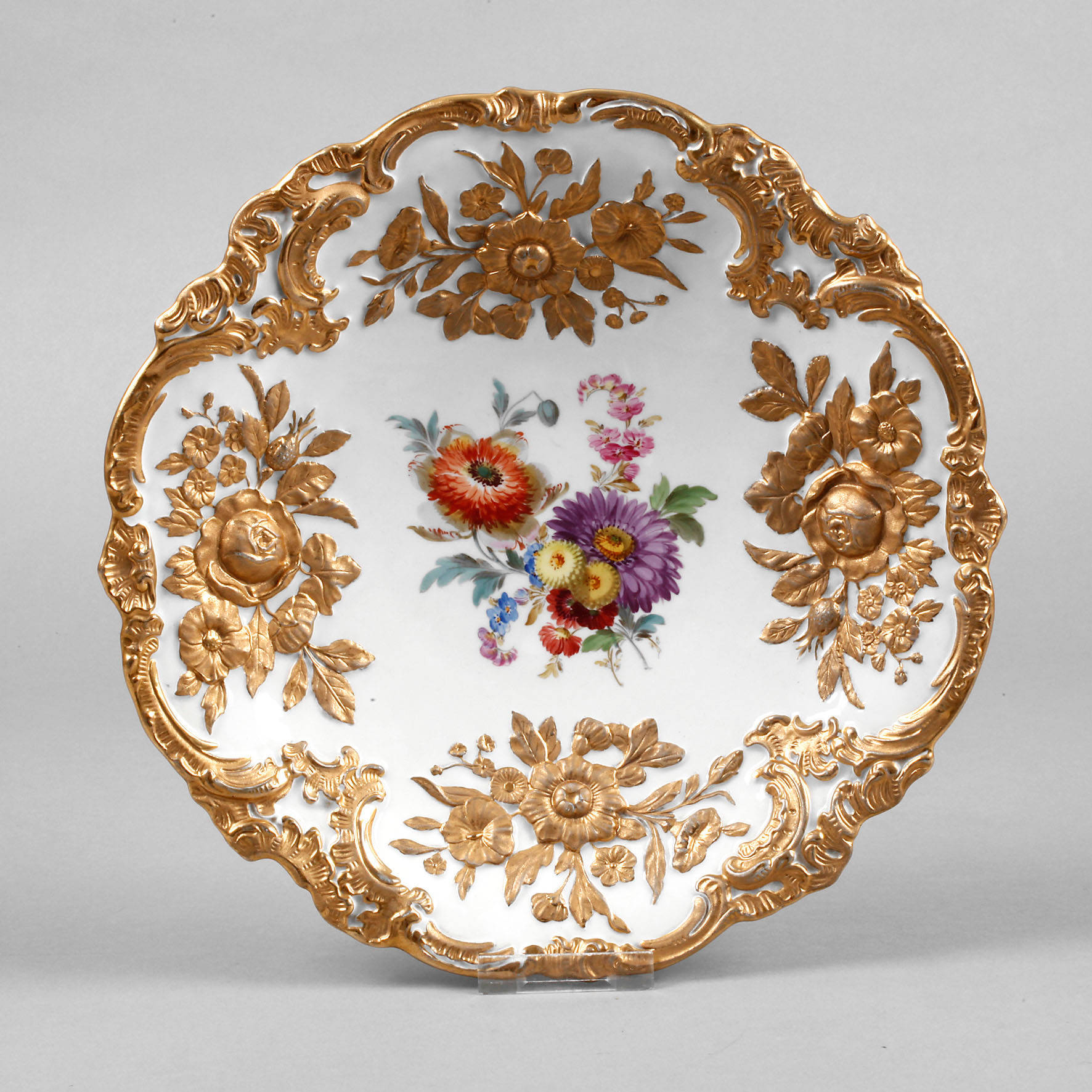 Meissen Prunkteller ”Blumenbukett”