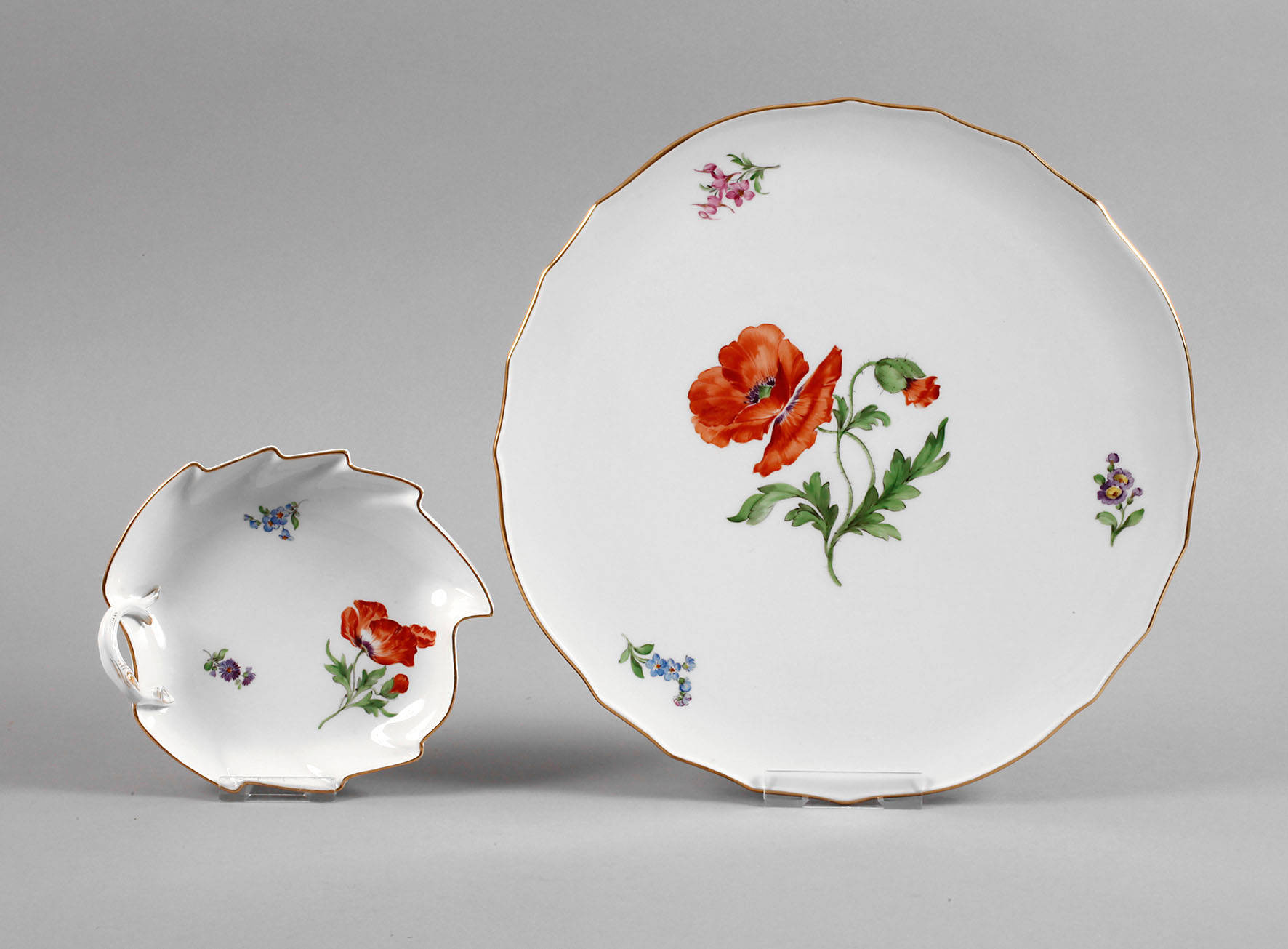 Meissen Tortenplatte und Schale ”Blume 1”