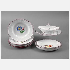 Meissen Speiseset Purpurrand
