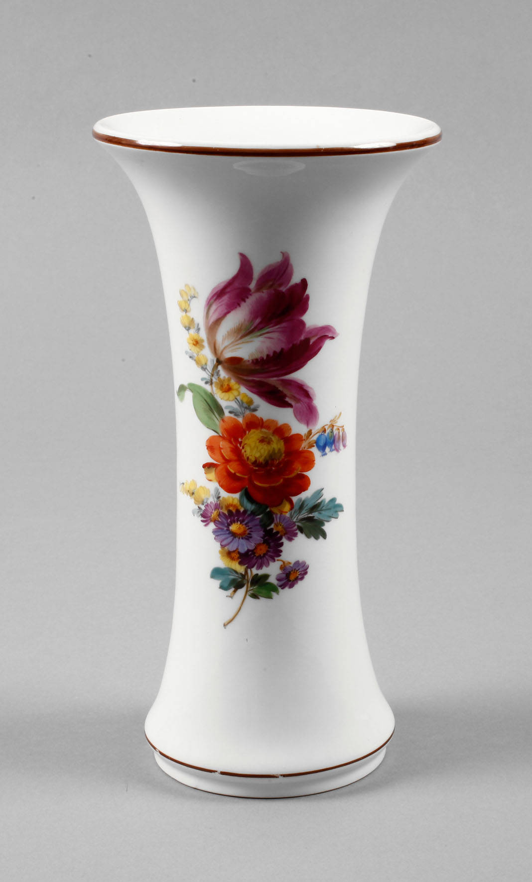 Meissen Vase mit Blütenbuketts