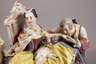 Meissen ”Reifrockdame mit Kavalier und Mohr”