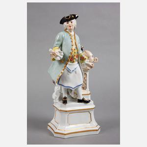 Meissen Figurengruppe ”Freimaurer mit Mops”