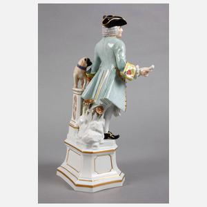Meissen Figurengruppe ”Freimaurer mit Mops”