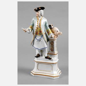 Meissen Figurengruppe ”Freimaurer mit Mops”