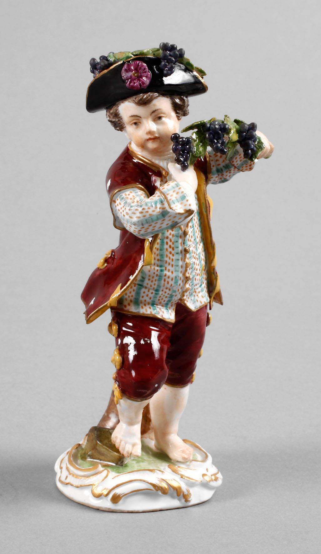 Meissen Gärtnerkind mit Wein