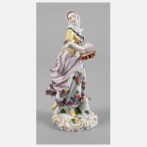 Meissen Schäferin mit Tamburin