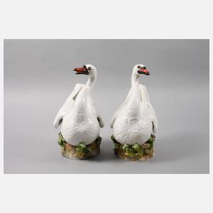 Meissen Paar Höckerschwäne
