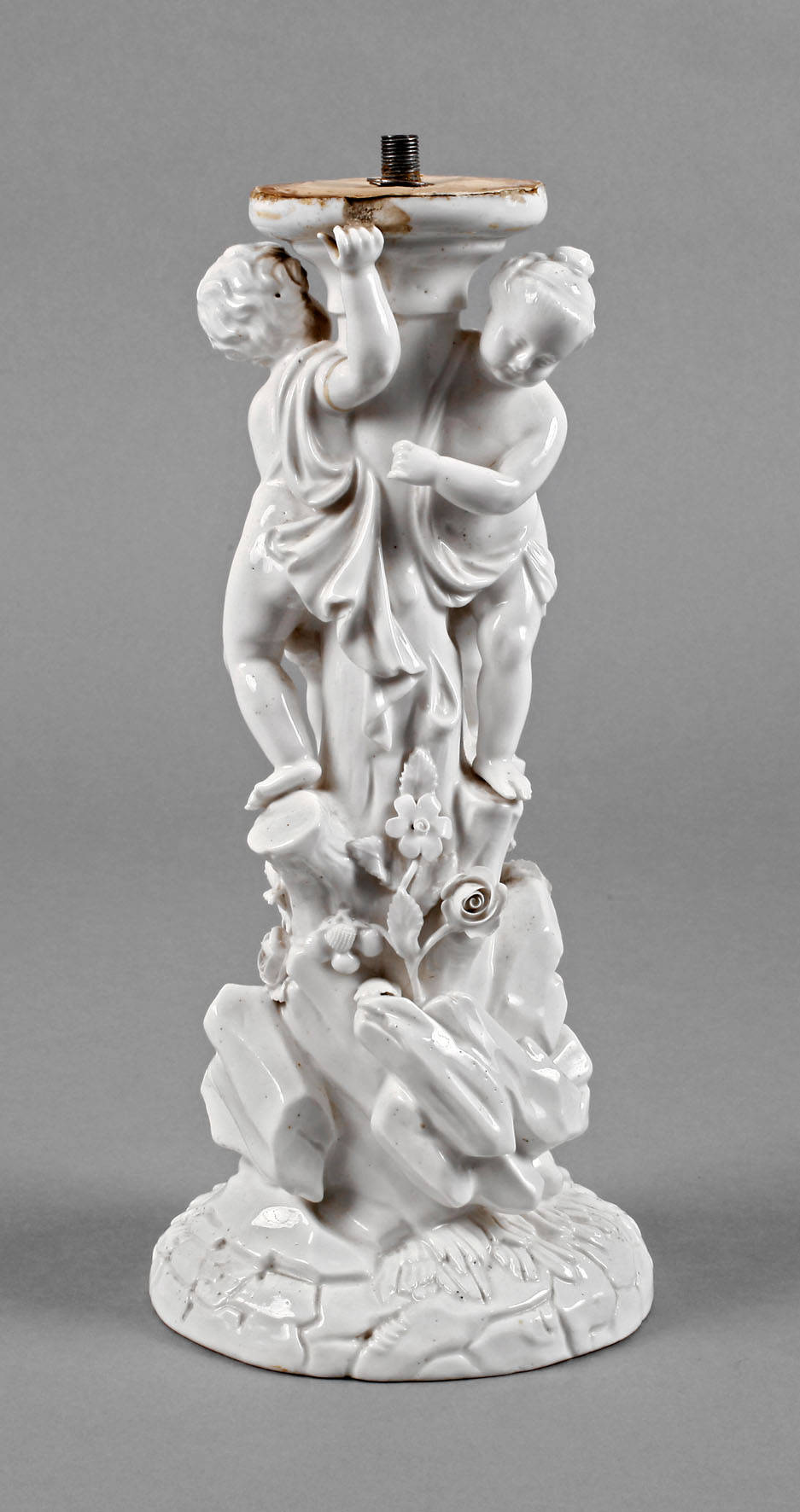 Meissenimitat, figürlicher Lampenfuß