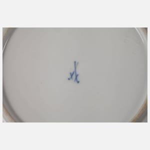 Meissen drei Durchbruchteile ”Blaue Blume mit Insekten”