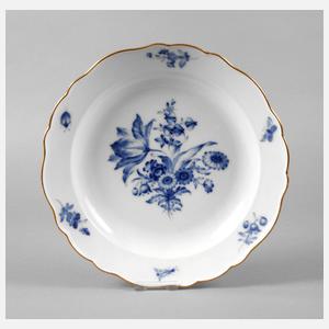 Meissen Platte ”Blaue Blume mit Insekten”