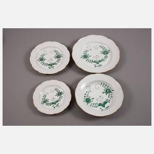 Meissen Speiseservice indianische Blume mit Reliefrand