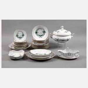 Meissen Speiseservice indianische Blume mit Reliefrand