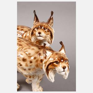 Hutschenreuther große Luchsgruppe