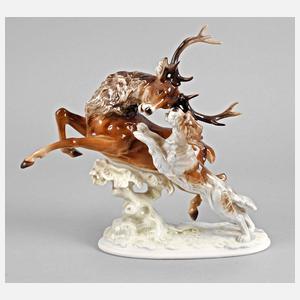 Hutschenreuther jagdliche Tiergruppe