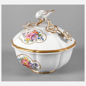 Deckeldose mit Vogelknauf