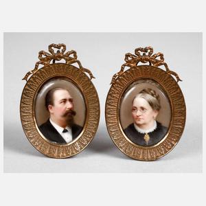 Paar Miniaturportraits