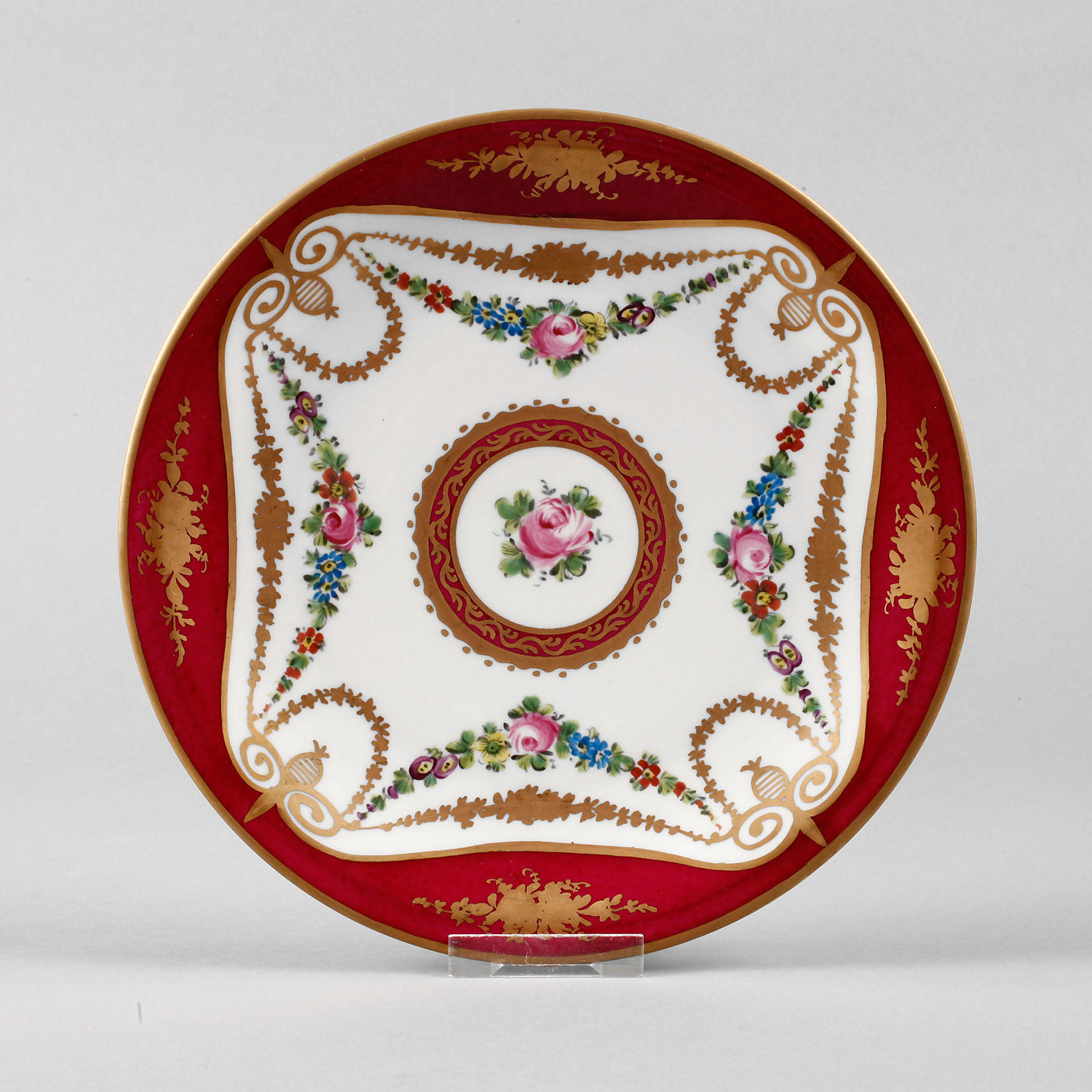 Limoges Teller Blütenfestons