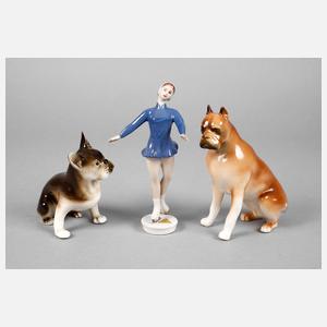 Royal Dux drei Figuren