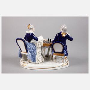 Rudolstadt Figurenpaar beim Schachspiel