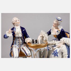 Rudolstadt Figurenpaar beim Schachspiel