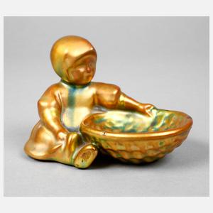 Zsolnay Pecs Schale mit Kind