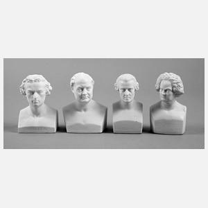 Vier kleine Portraitbüsten