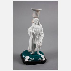 Vier Teile Biskuitporzellan