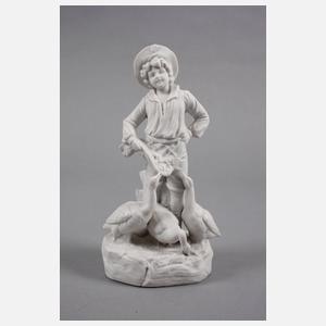 Vier Teile Biskuitporzellan