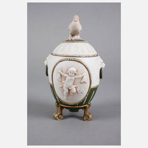 Deckeldose Bisquitporzellan