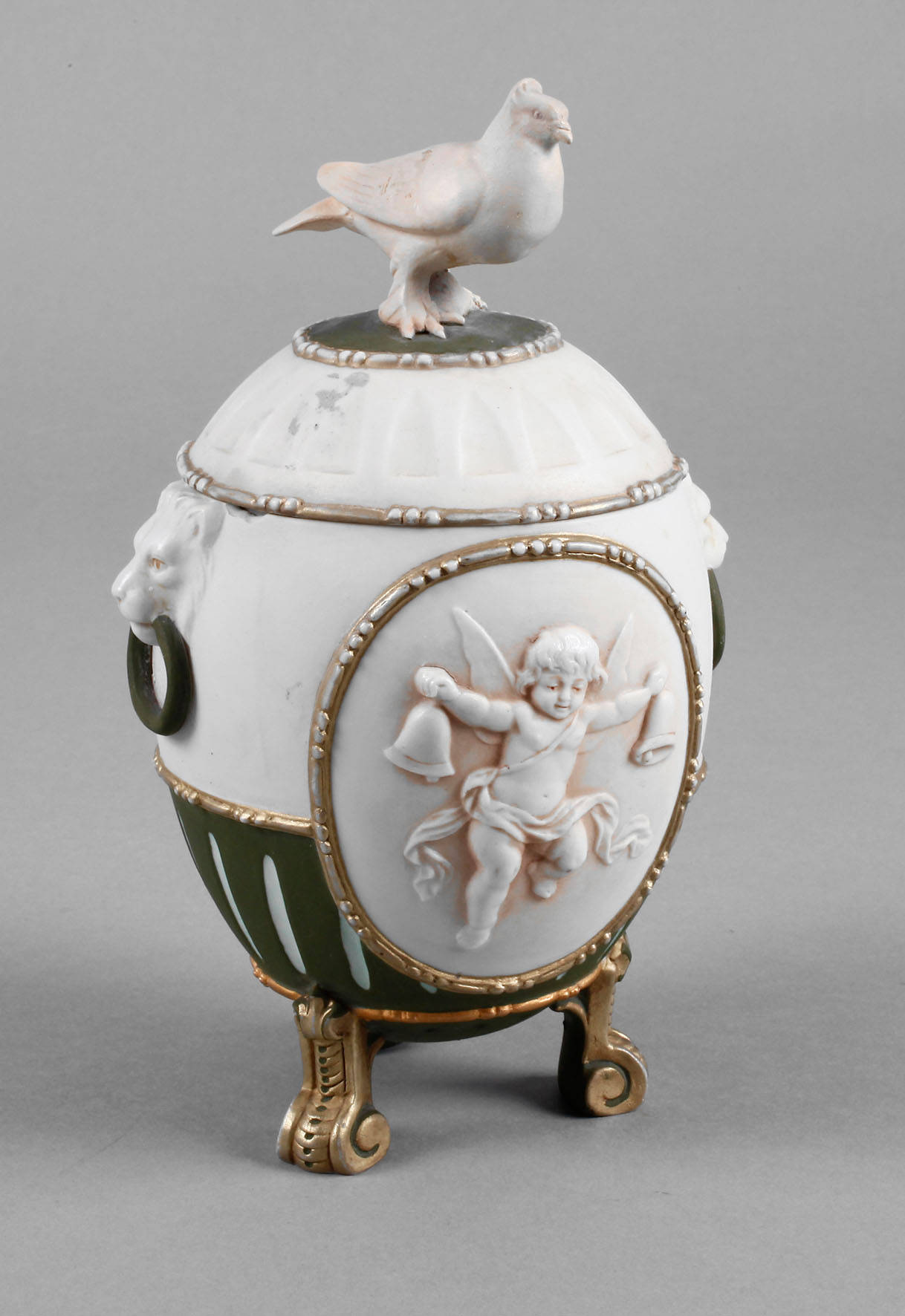 Deckeldose Bisquitporzellan