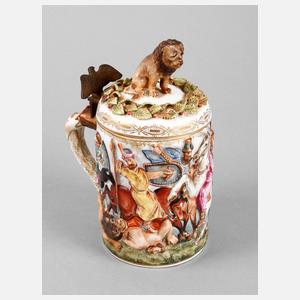 Walzenkrug Löwenjagd