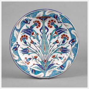 Großer Teller im Iznikstil