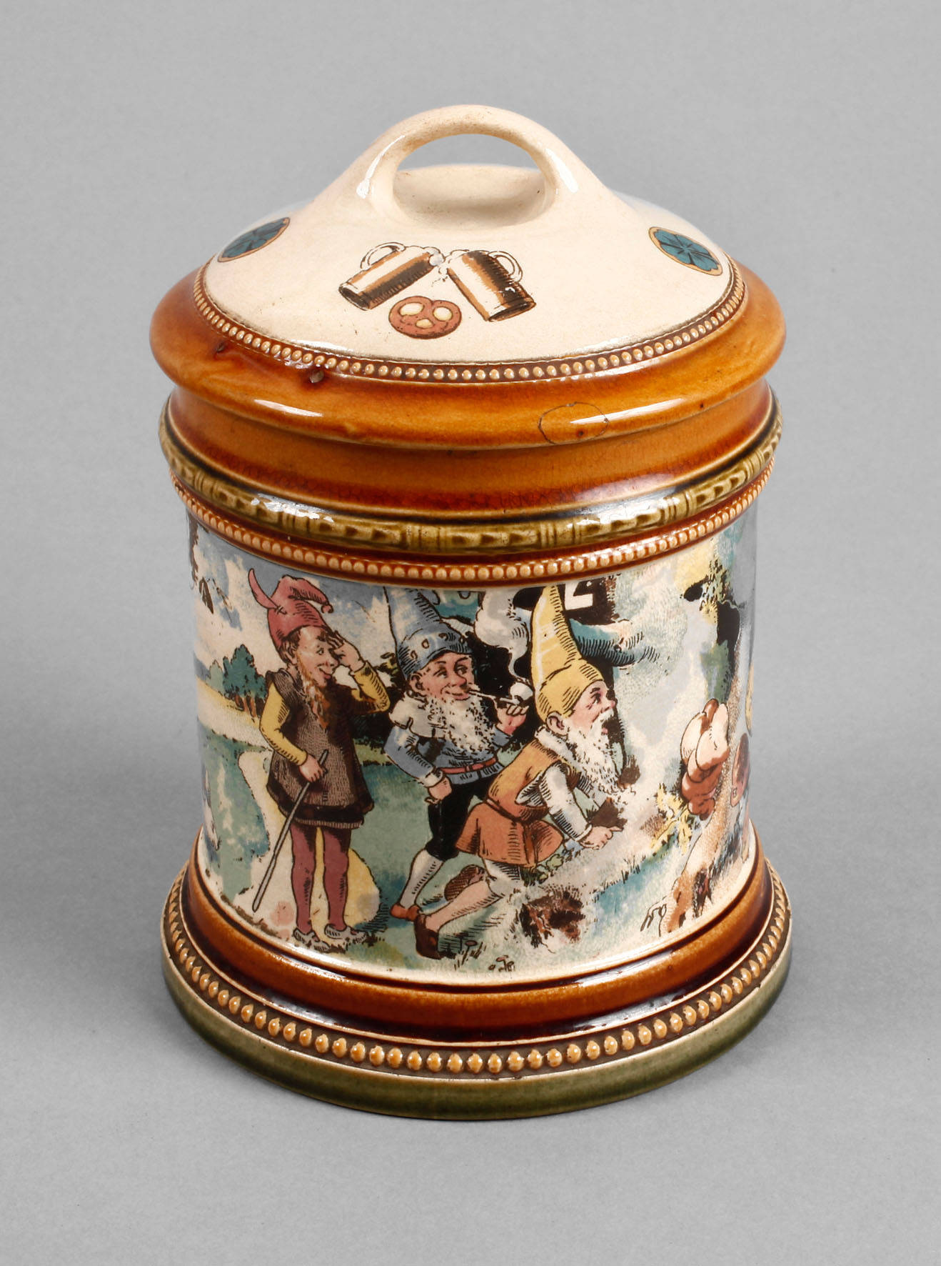 Villeroy & Boch Tabaktopf mit Zwergen