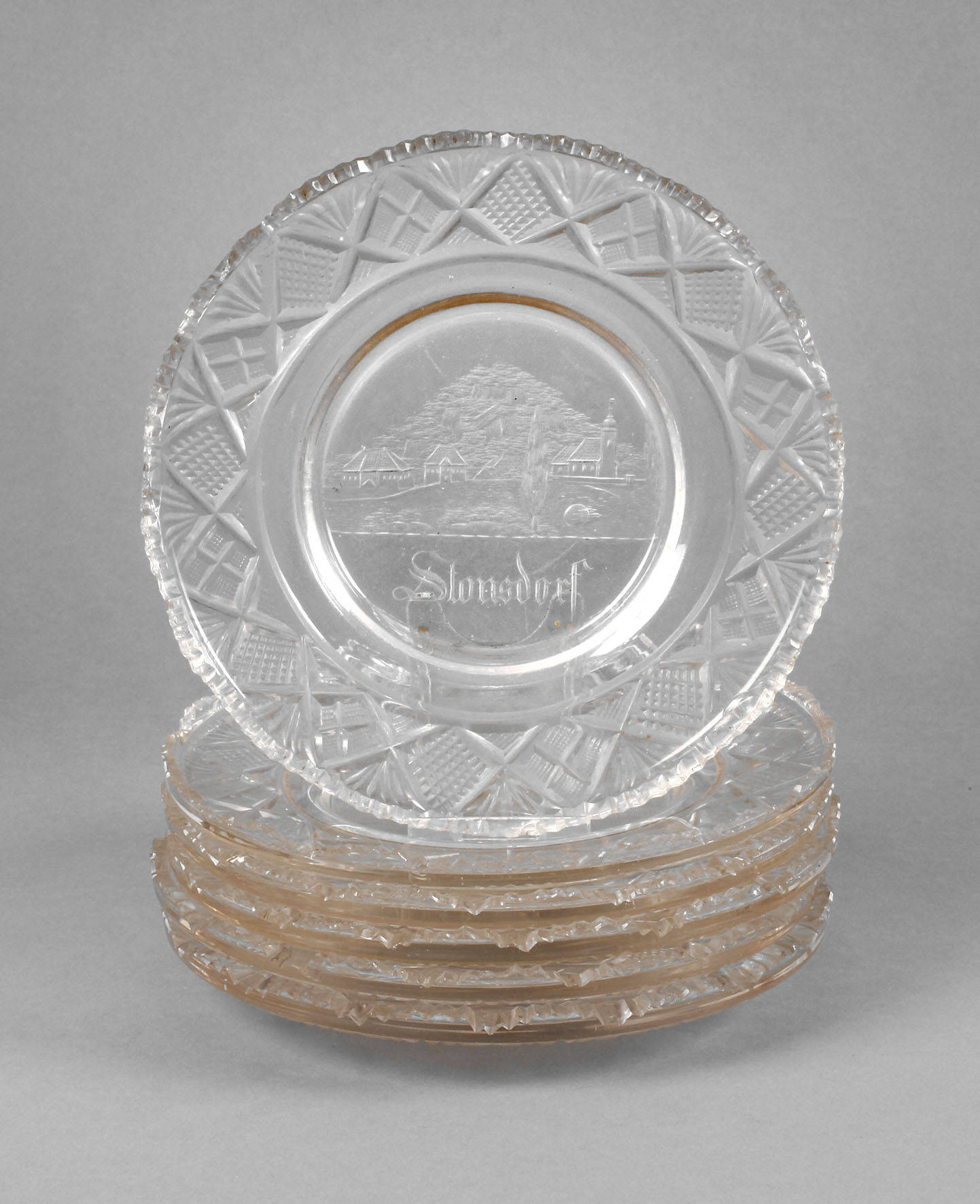 Sechs Andenkenschalen Teplitz