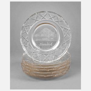 Sechs Andenkenschalen Teplitz