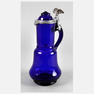 Bierkanne Kobaltglas