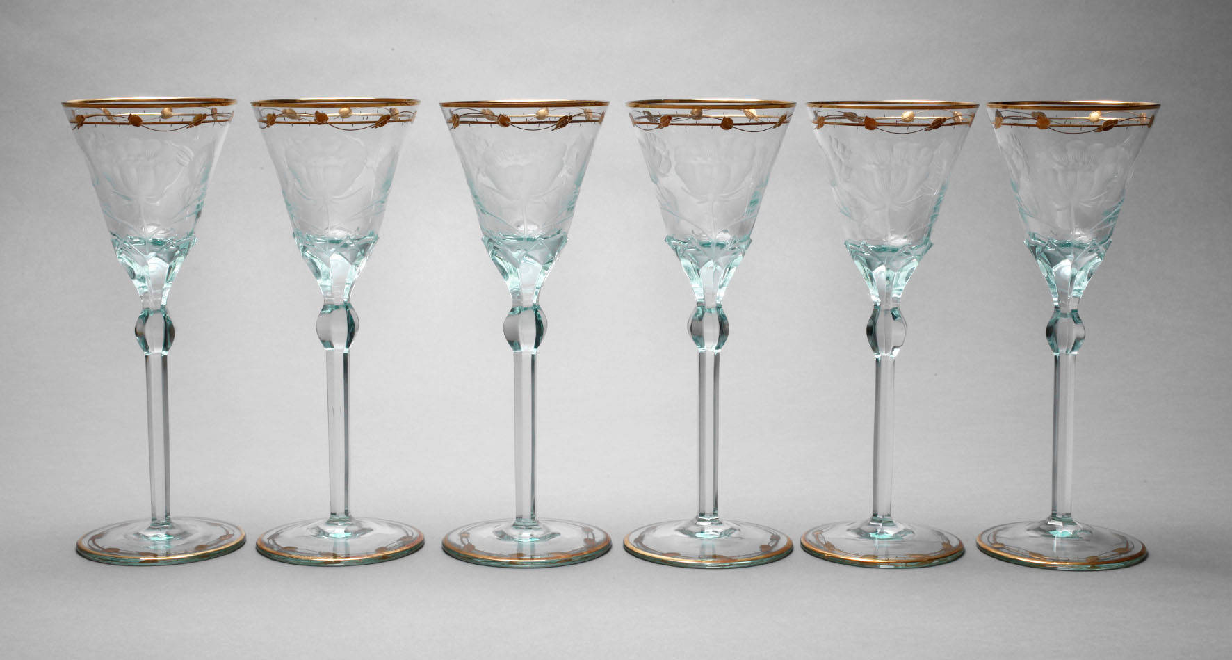 Moser Karlsbad Trinkglasgarnitur ”Rose”