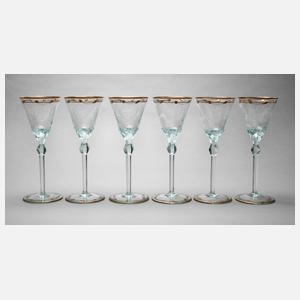 Moser Karlsbad Trinkglasgarnitur ”Rose”