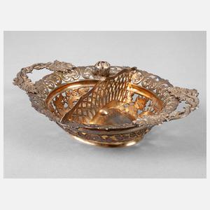 Anbietschale Silber Biedermeier