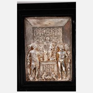 Zwei Reliefbilder Silber