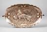 Kleines jagdliches Silbertablett