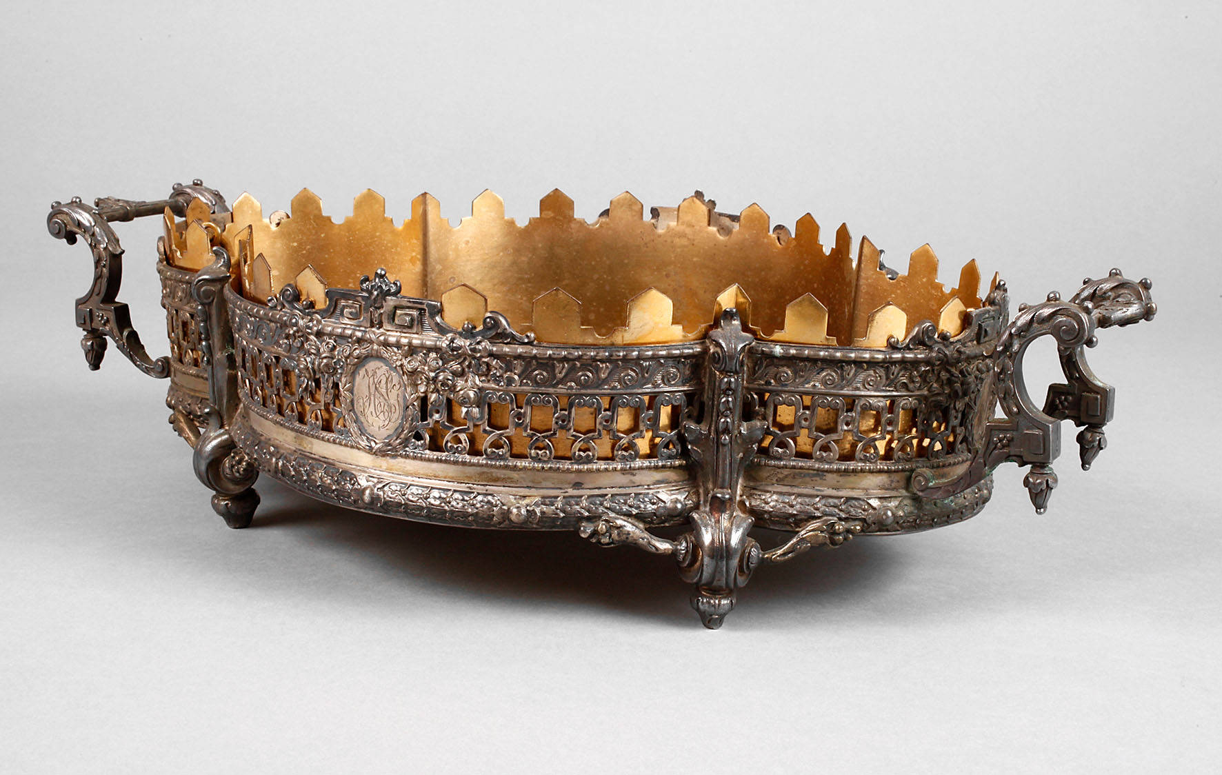 Silberjardiniere Historismus