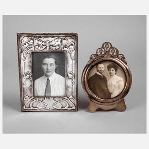 Zwei Tischbilderrahmen Silber