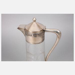 Jugendstilkanne mit Silbermontierung